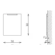 FLOATING MIRROR SOFT 21 50cm fürdőszoba tükör integrált világítással TBOSS