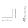 FLOATING MIRROR SOFT 21 70cm fürdőszoba tükör integrált világítással TBOSS