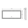 FLOATING MIRROR AURA 140X60cm fürdőszoba tükör integrált, páramentesítő, fényerőszabályozó TBOSS