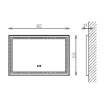 FLOATING MIRROR AURA 90X60CM fürdőszoba tükör integrált, páramentesítő, fényerőszabályozó TBOSS