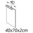 FLOATING MIRROR EASY 40cm fürdőszoba tükör LED világítással TBOSS