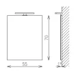 FLOATING MIRROR EASY 55cm fürdőszoba tükör LED világítással TBOSS