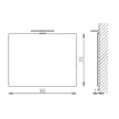 FLOATING MIRROR EASY 90cm fürdőszoba tükör LED világítással TBOSS