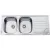 OKIO LINE 120 FLAT 2B 1D 1200X500 Rozsdamentes Mosogatótálca RODI