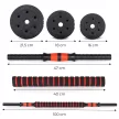 Állítható súlyzók 2x15 kg-os súlyzószett 30 kg-os rúd