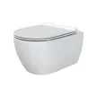 CeraStyle CITY fali WC - MATT FEHÉR- BEÉPÍTETT bidé funkcióval -rimless -perem nélküli