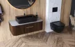 CeraStyle CITY fali WC - MATT FEKETE - BEÉPÍTETT bidé funkcióval - perem nélküli