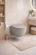 CeraStyle CITY fali WC - MATT SZÜRKE - BEÉPÍTETT bidé funkcióval - perem nélküli