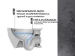 CeraStyle CITY fali WC - MATT BÉZS - rimless - perem nélküli - rejtett szerelésű