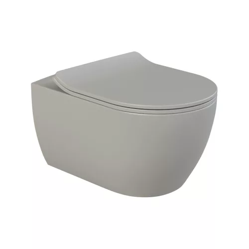 CeraStyle CITY fali WC - MATT SZÜRKE - rimless - perem nélküli - rejtett szerelésű