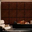 Akusztikus falpanel Deco VI dió hatású 60x60x1,8 cm