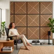 Akusztikus falpanel Deco VIII bambusz hatású 60x60x1,8 cm