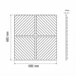 Akusztikus falpanel Deco IX bambusz hatású 60x60x1,8 cm