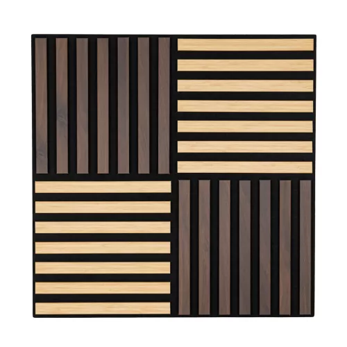Akusztikus falpanel Deco X bambusz hatású 60x60x1,8 cm