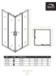 LAVEO BRESSO szögletes zuhanykabin zuhanytálcával 90x90x185 cm átlátszó üveg/króm