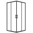 LAVEO BRESSO szögletes zuhanykabin zuhanytálcával 80x80x185 cm átlátszó üveg/fekete