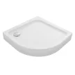 LAVEO BRESSO félkör zuhanykabin zuhanytálcával 90x90x185 cm átlátszó üveg/fekete