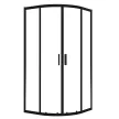 LAVEO BRESSO félkör zuhanykabin zuhanytálcával 90x90x185 cm átlátszó üveg/fekete