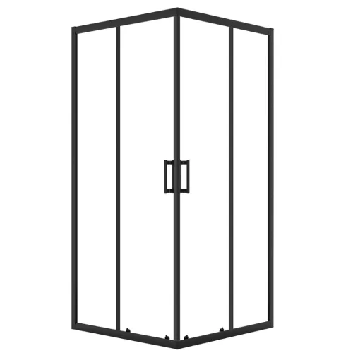 LAVEO BRESSO szögletes zuhanykabin 90x90x185 cm átlátszó üveg/fekete