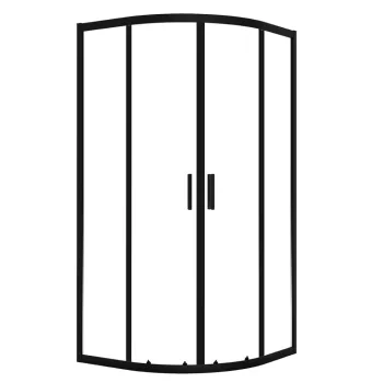   LAVEO BRESSO félkör zuhanykabin 90x90x185 cm átlátszó üveg/fekete