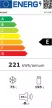 Kluge beépíthető kombi hűtőszekrény alul fagyasztóval, LessFrost 195/75