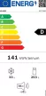 Kluge beépíthető hűtőszekrény felül fagyasztórekesszel 253L/33L