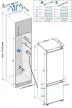 Kluge beépíthető kombi hűtőszekrény alul fagyasztóval, DualNoFrost, 170L/63L
