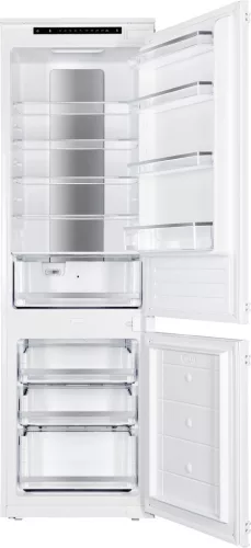 Kluge beépíthető kombi hűtőszekrény alul fagyasztóval, NoFrost, 206L/64L