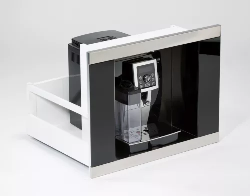 Coffee Case kávéfőző fiók, inox, 255x365