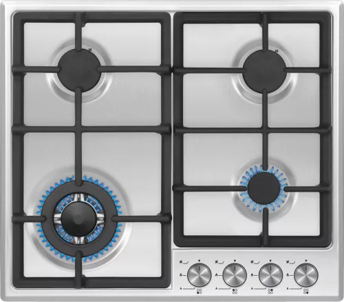 Kluge beépíthető gáz főzőlap, 60 cm, inox, WOK égő