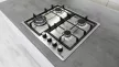 Kluge beépíthető gáz főzőlap, 60 cm, inox, WOK égő