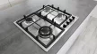 Kluge beépíthető gáz főzőlap, 60 cm, inox, WOK égő