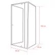 Flexi 80x80 cm falsíkra szerelhető szögletes zuhanykabin zuhanytálca nélkül
