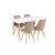 Silla 120 4+1 étkező garnitúra fehér-bézs