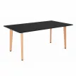 Silla 150 6+1 étkező garnitúra fekete-bézs