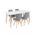 Silla 150 4+1 étkező garnitúra fehér-szürke