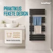 Solaro Design törölközőszárító radiátor 1200x600 mm fekete