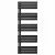 Solaro Design törölközőszárító radiátor 1600x600 mm fekete
