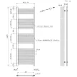 Egyenes törölközőszárító radiátor 1600x500 mm fekete