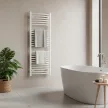 Íves törölközőszárító radiátor 1200x500 mm fehér