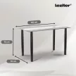 Riona 120 cm szögletes üveg étkezőasztal