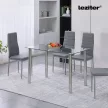 Berna 120 cm szögletes üveg étkezőasztal