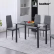 Riona 140 cm szögletes üveg étkezőasztal