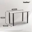 Riona 140 cm szögletes üveg étkezőasztal