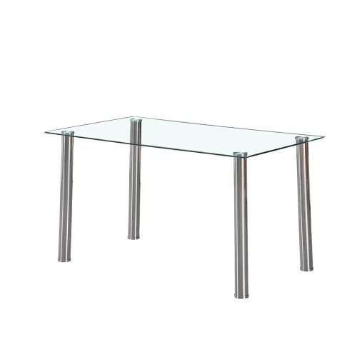 Berna 140 cm szögletes üveg étkezőasztal