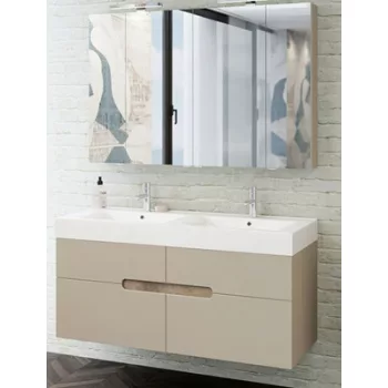   LUNA K120 FALI mosdószekrény mosdóval + Mirror Box Recta 120 szettben TBOSS