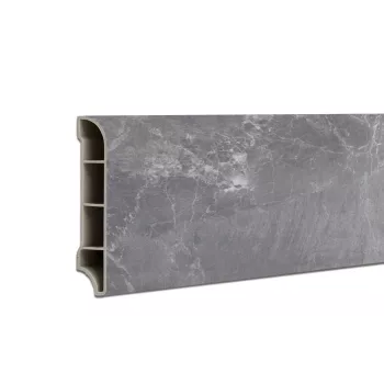   Vinyl SPC padlószegély Fjord márvány mintás sötét szürke 2400x60x12 mm