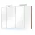 MIRROR BOX RECTA 120 fürdőszoba tükör szekrénnyel 30cm-es led világítással TBOSS