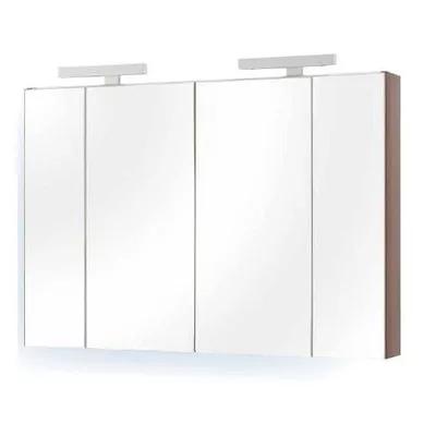 MIRROR BOX RECTA 140 fürdőszoba tükör szekrénnyel 30cm-es led világítással TBOSS