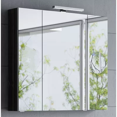 MIRROR BOX SENNA 90 fürdőszoba tükör szekrénnyel 30cm-es led világítással + powerbox+ piperetükör TBOSS